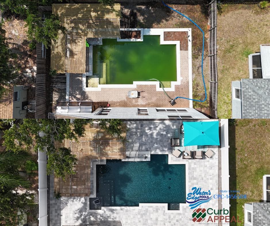 Before: pool in need of renovation