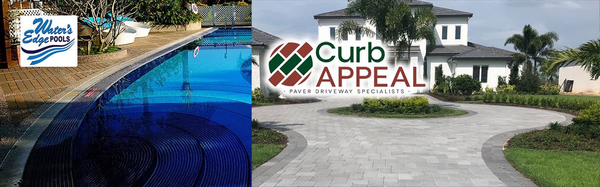 Water's Edge Pools — deep blue mosaic tile renovation